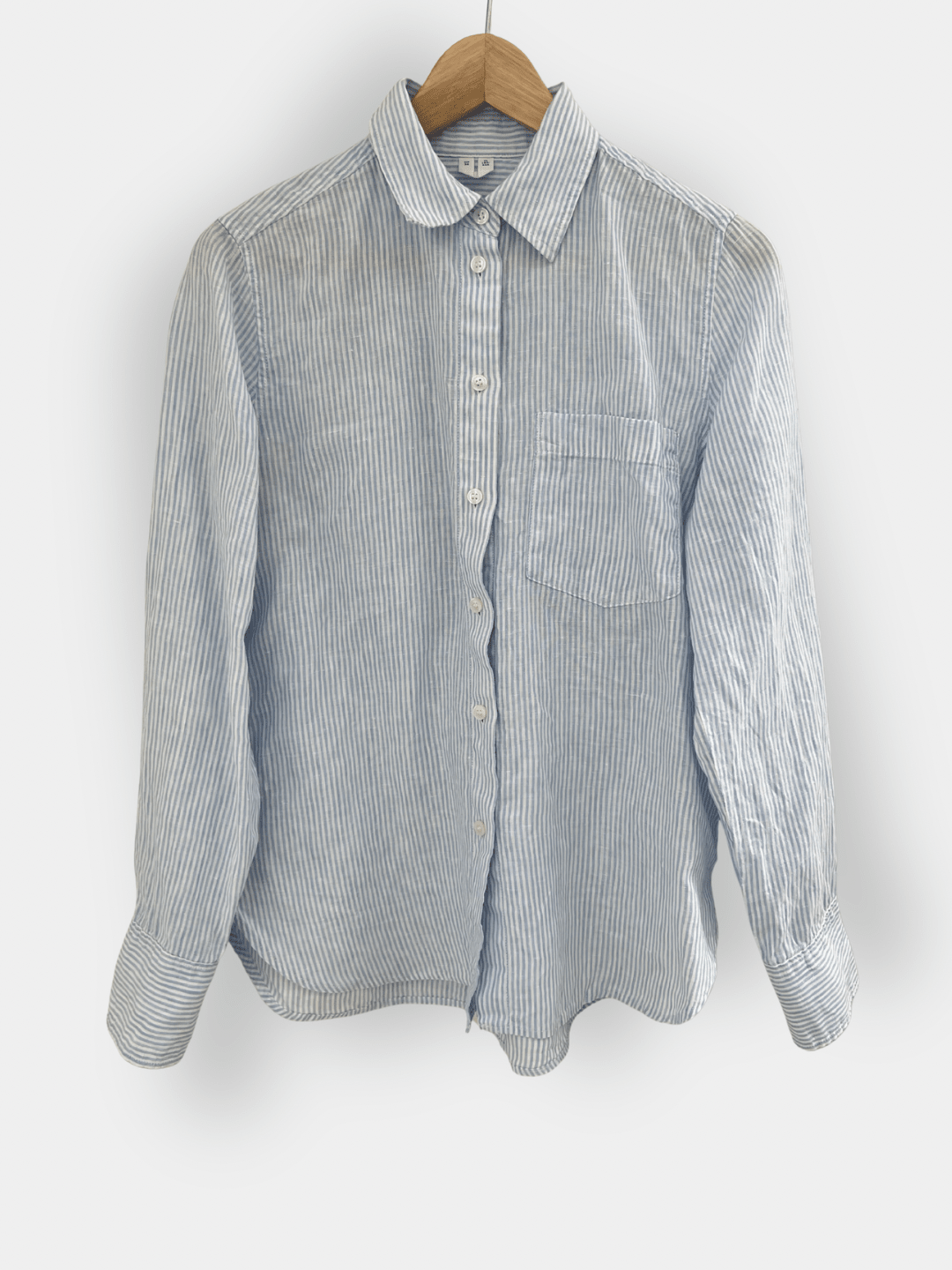 Preloved Arket pellavapaita, valkoinen - vaaleansininen, XS Siloa Secondhand – huollettu ja kuntotarkastettu