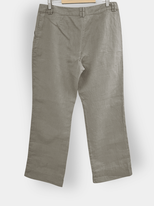 Preloved Aventura pellavahousut, beige, L Siloa Secondhand – huollettu ja kuntotarkastettu