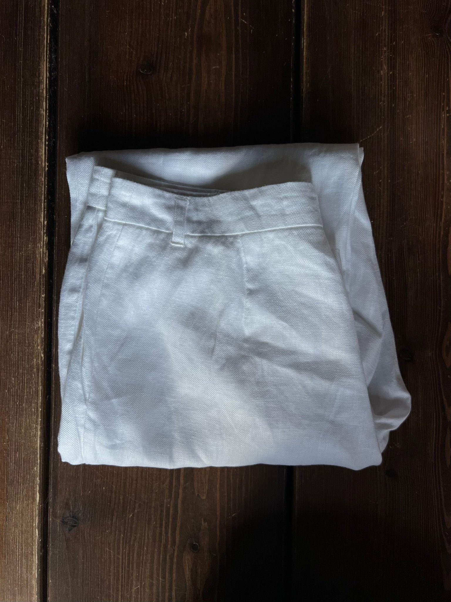 Preloved Balmuir housut 100 % pellavaa, valkoinen, S Siloa Secondhand – huollettu ja kuntotarkastettu