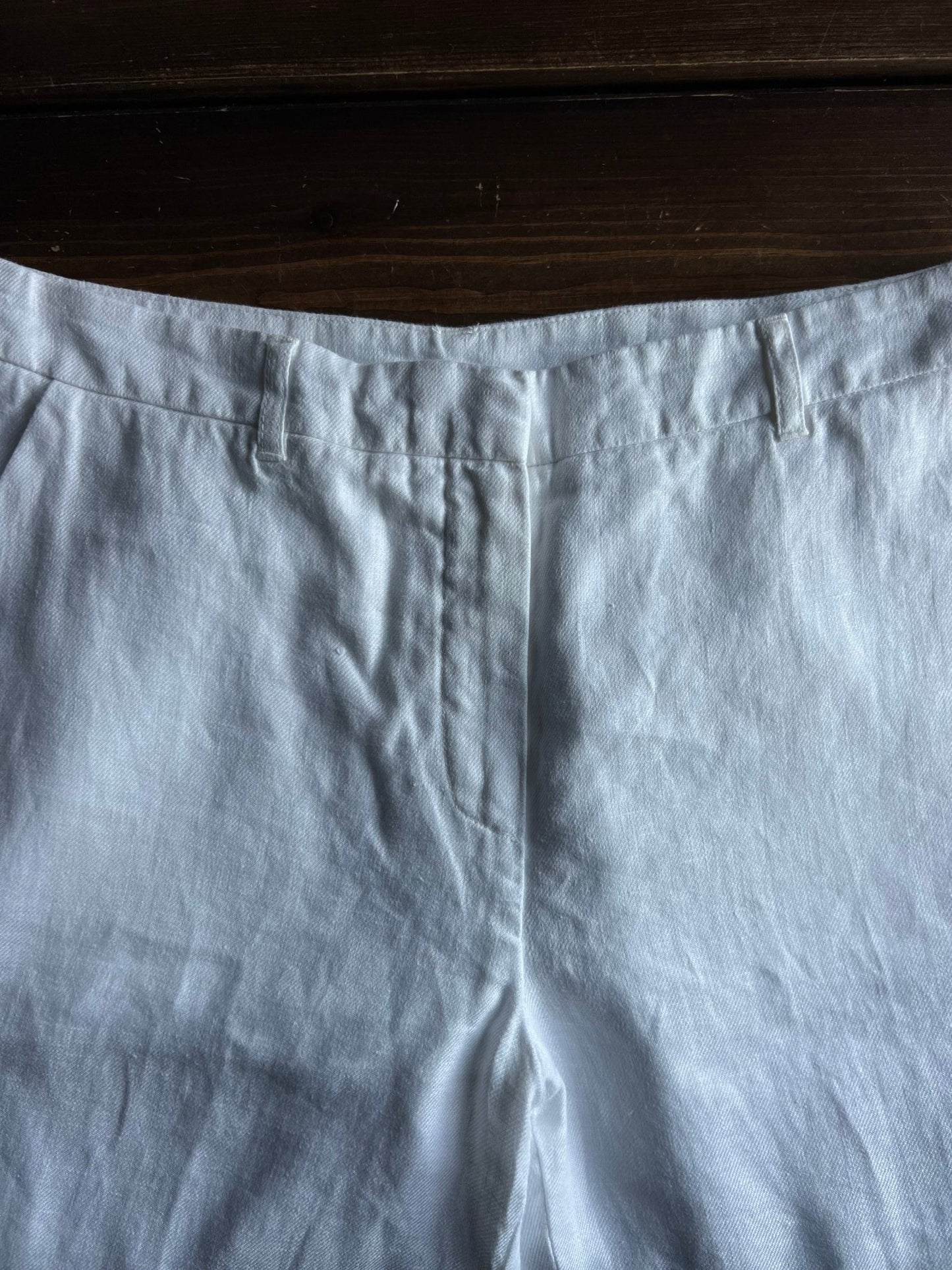 Preloved Balmuir housut 100 % pellavaa, valkoinen, S Siloa Secondhand – huollettu ja kuntotarkastettu
