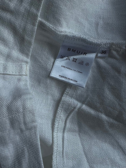 Preloved Balmuir housut 100 % pellavaa, valkoinen, S Siloa Secondhand – huollettu ja kuntotarkastettu