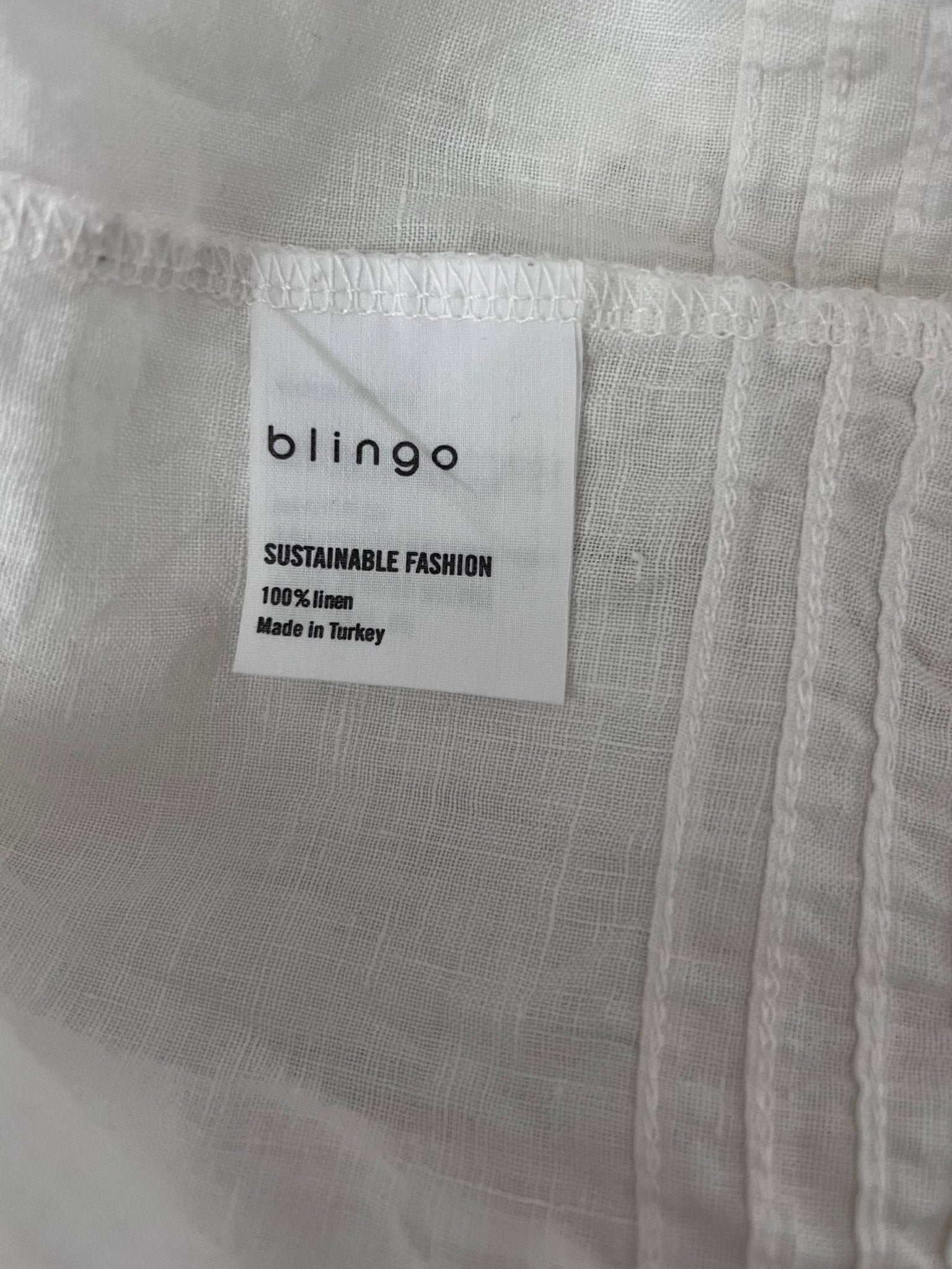 Preloved Blingo pellavamekko, luonnonvalkoinen, M Siloa Secondhand – huollettu ja kuntotarkastettu