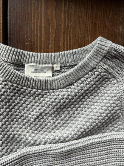 Preloved Boomerang puuvillaneule, harmaa, S Siloa Secondhand – huollettu ja kuntotarkastettu
