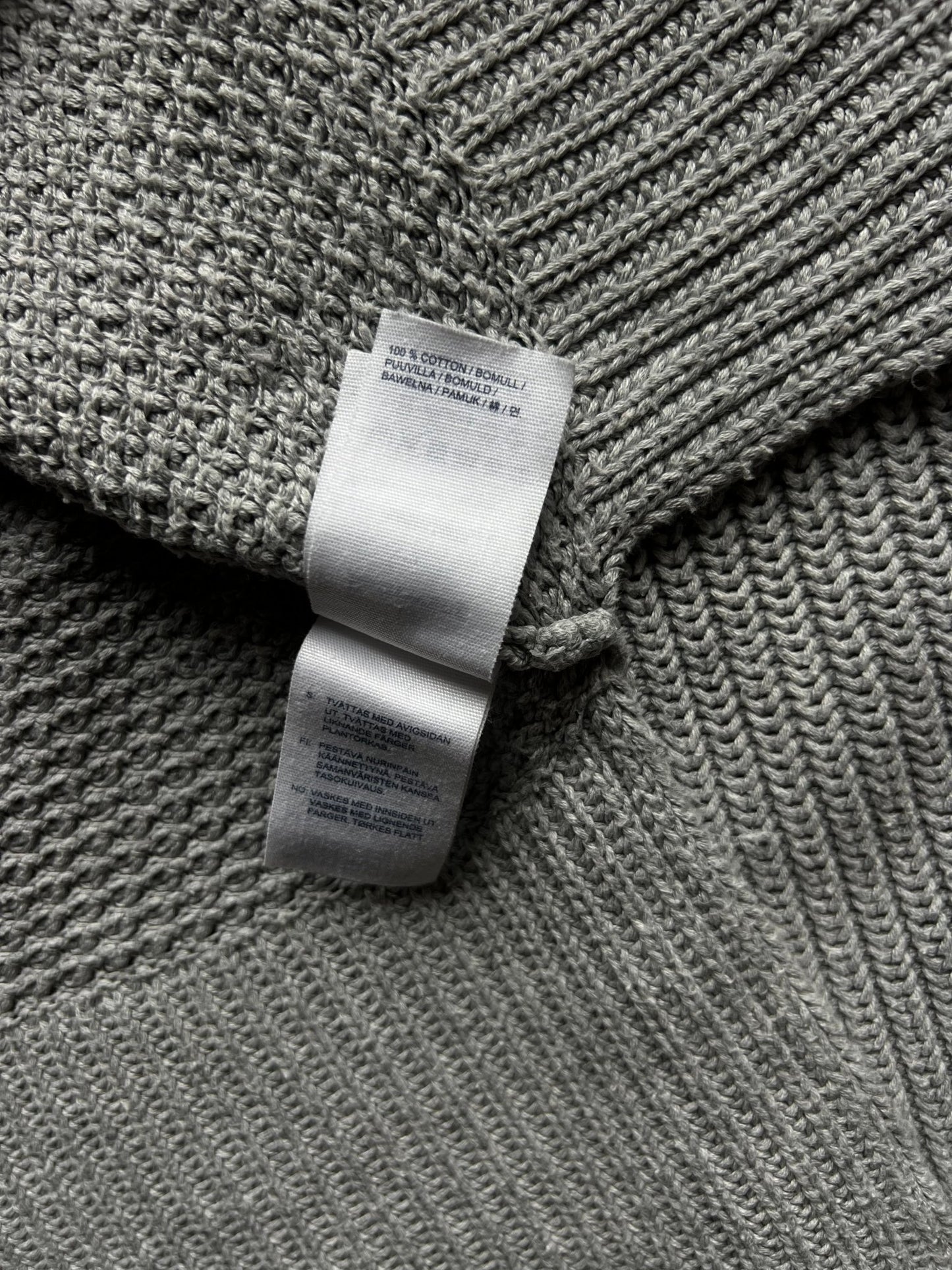 Preloved Boomerang puuvillaneule, harmaa, S Siloa Secondhand – huollettu ja kuntotarkastettu