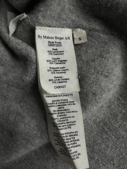 Preloved By Malene Birger villa-kashmir neule, vaaleanharmaa, S Siloa Secondhand – huollettu ja kuntotarkastettu