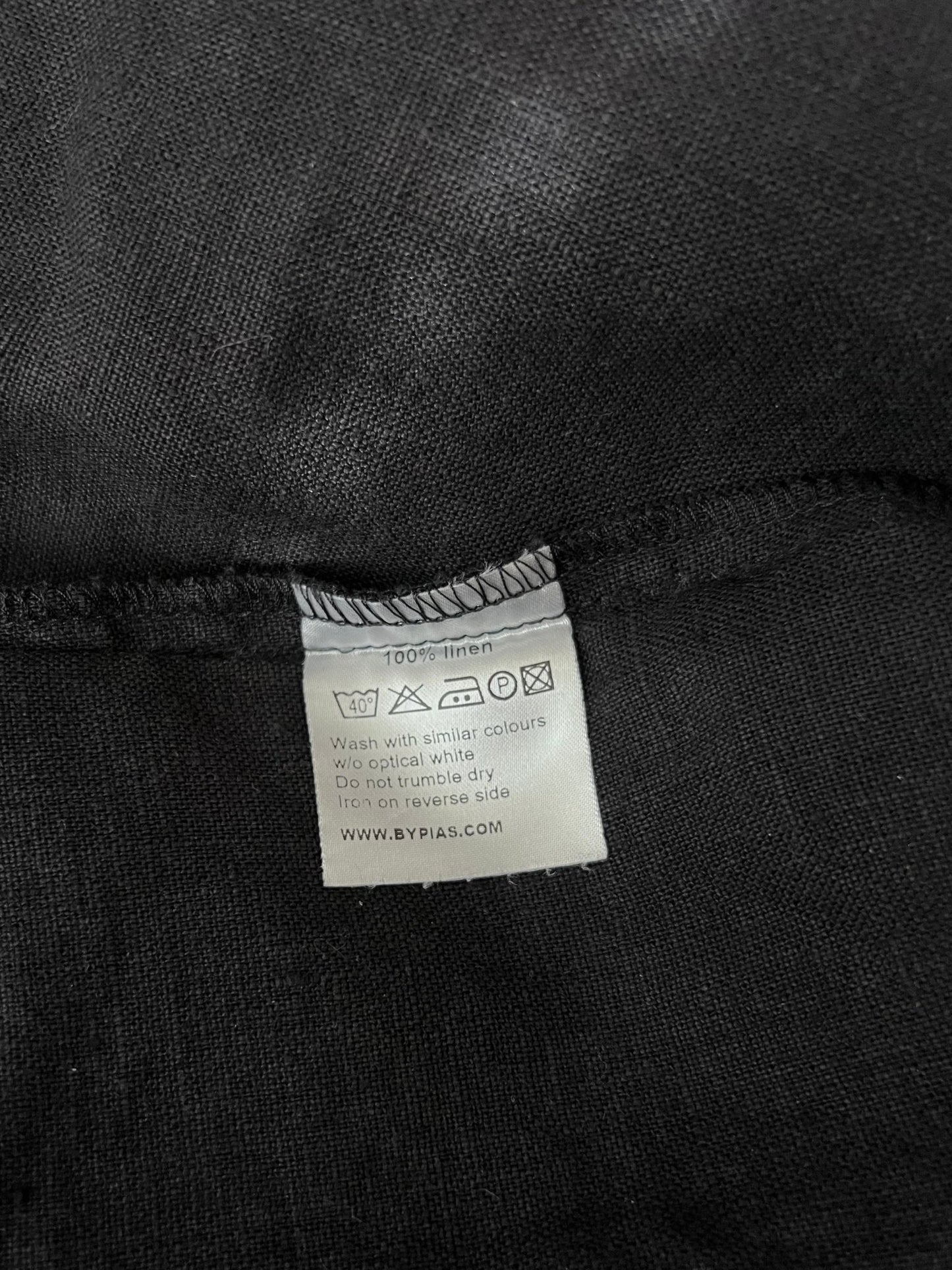 Preloved Bypias pellavapaita & pellavahousut, musta, S Siloa Secondhand – huollettu ja kuntotarkastettu