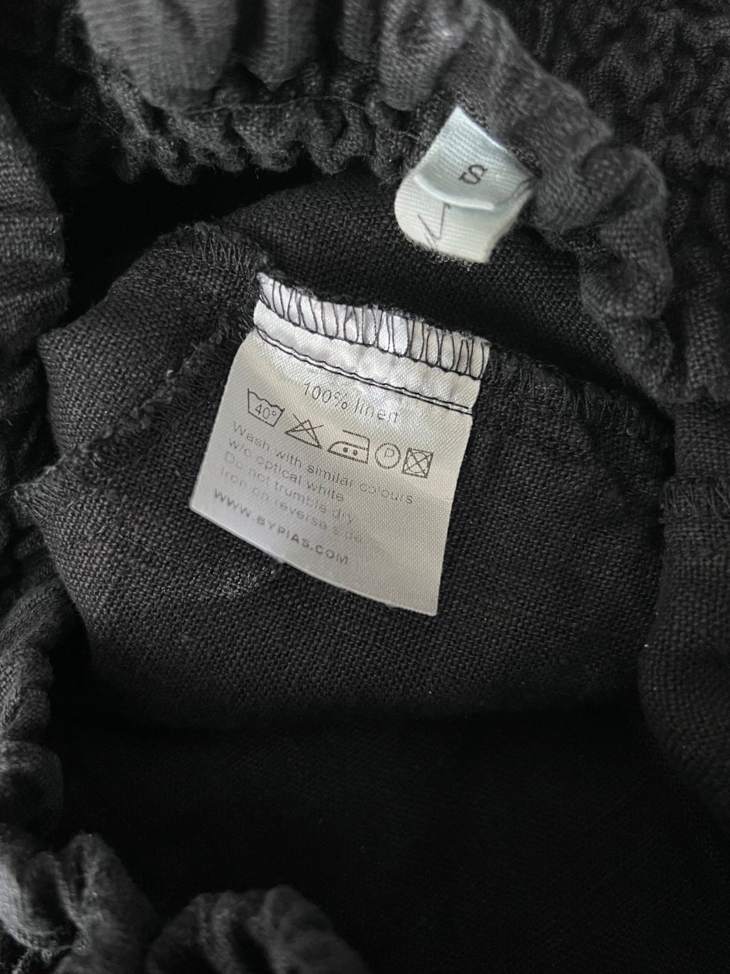 Preloved Bypias pellavapaita & pellavahousut, musta, S Siloa Secondhand – huollettu ja kuntotarkastettu