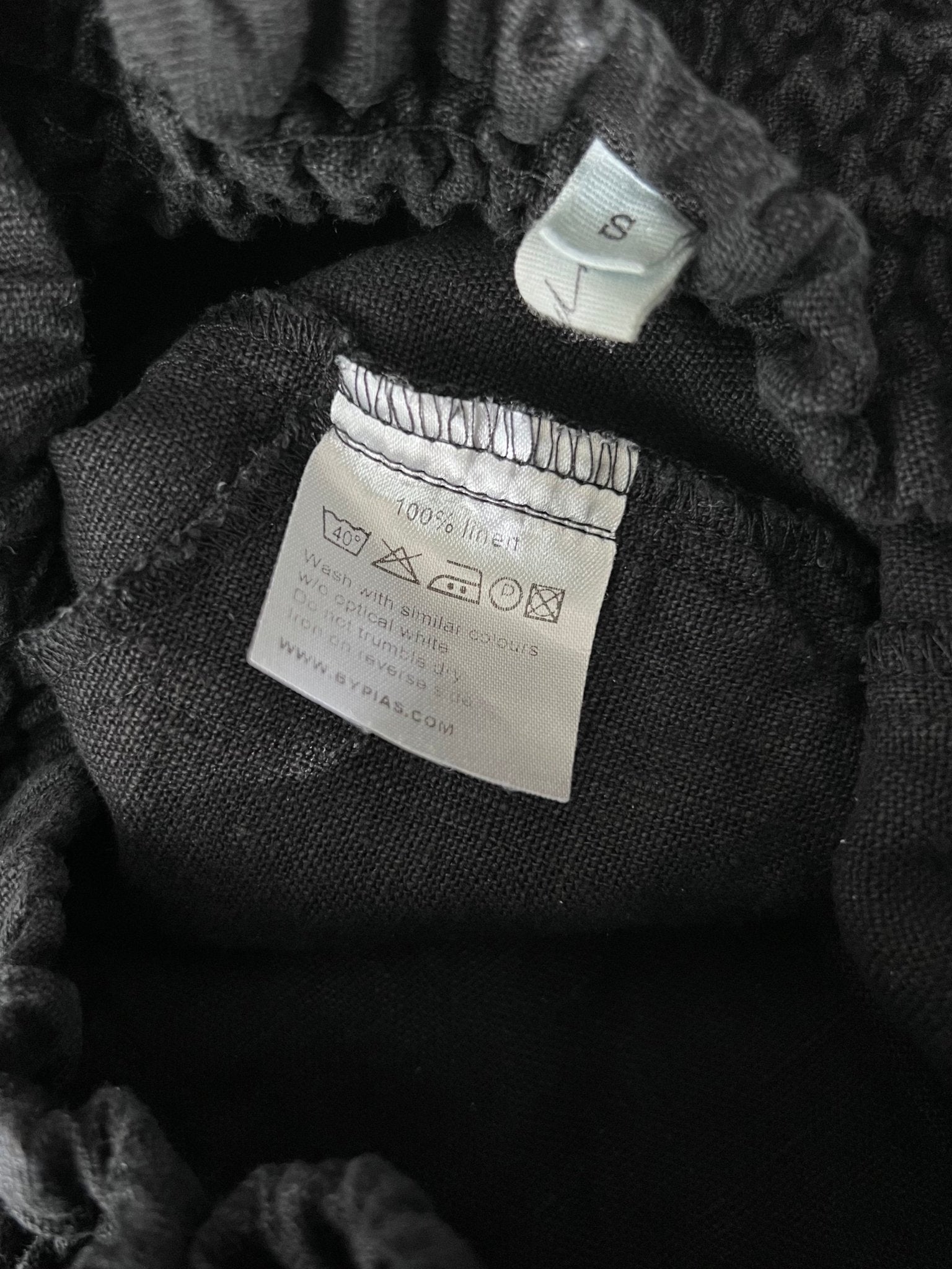Preloved Bypias pellavapaita & pellavahousut, musta, S Siloa Secondhand – huollettu ja kuntotarkastettu