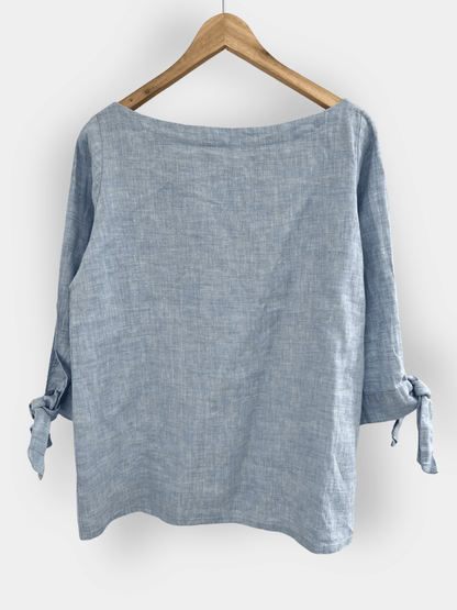 Preloved Bypias pellavapusero, vaaleansininen, XS Siloa Secondhand – huollettu ja kuntotarkastettu