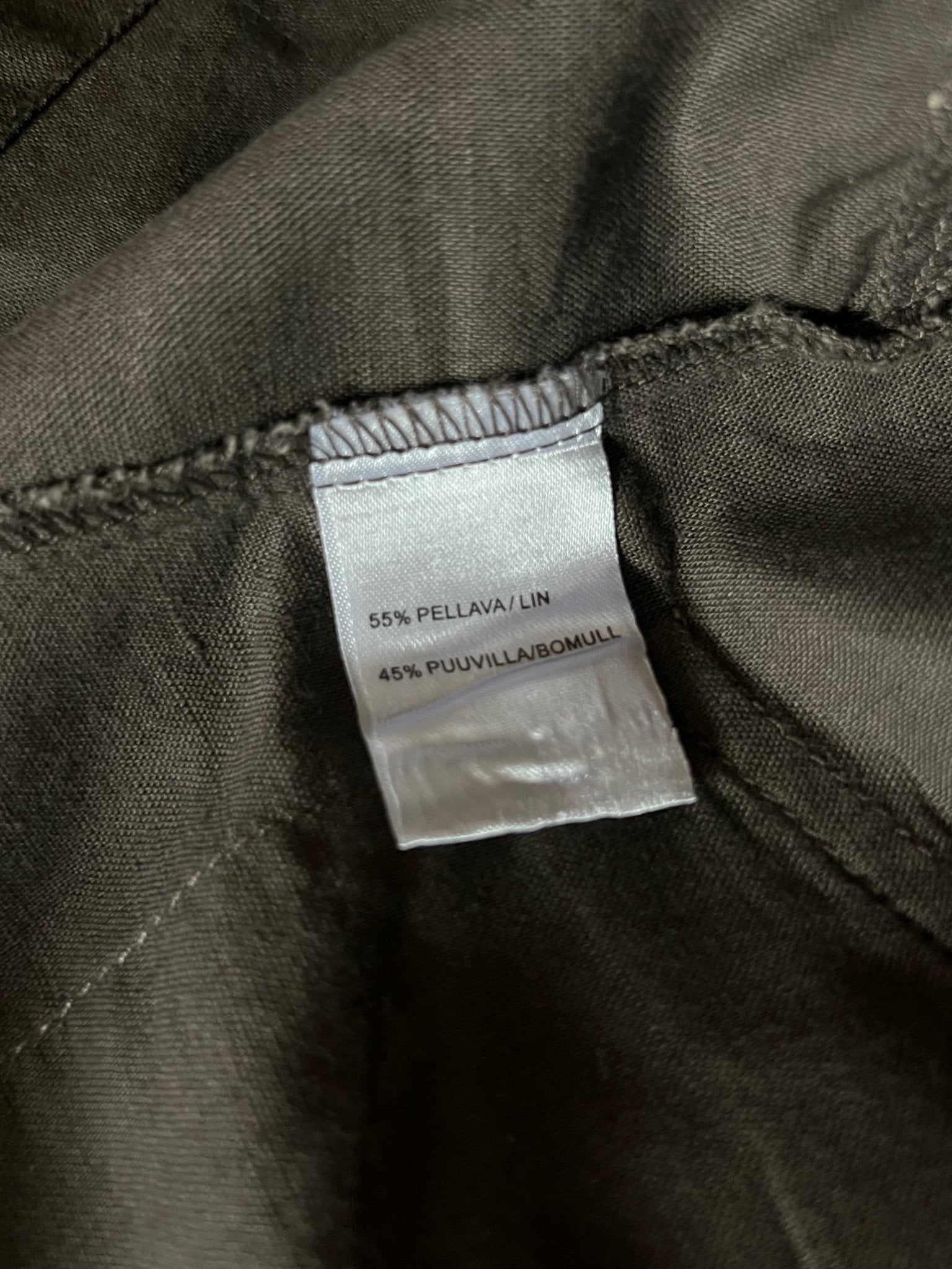 Preloved Canelle, 55 % pellava, 45 % puuvilla bleiseri, ruskea, koko 38 Siloa Secondhand – huollettu ja kuntotarkastettu