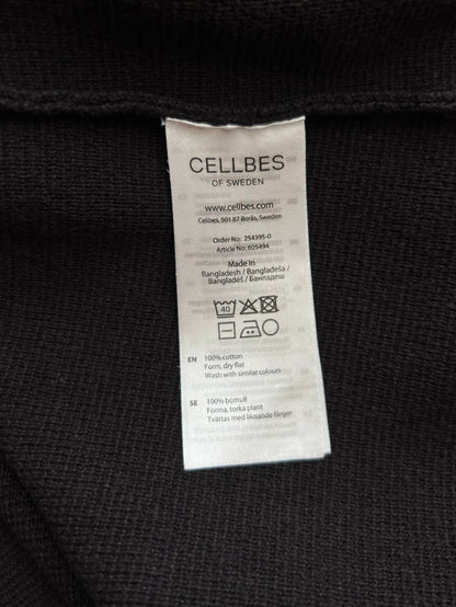Preloved Cellbes puuvilla neuletakki, musta, M Siloa Secondhand – huollettu ja kuntotarkastettu