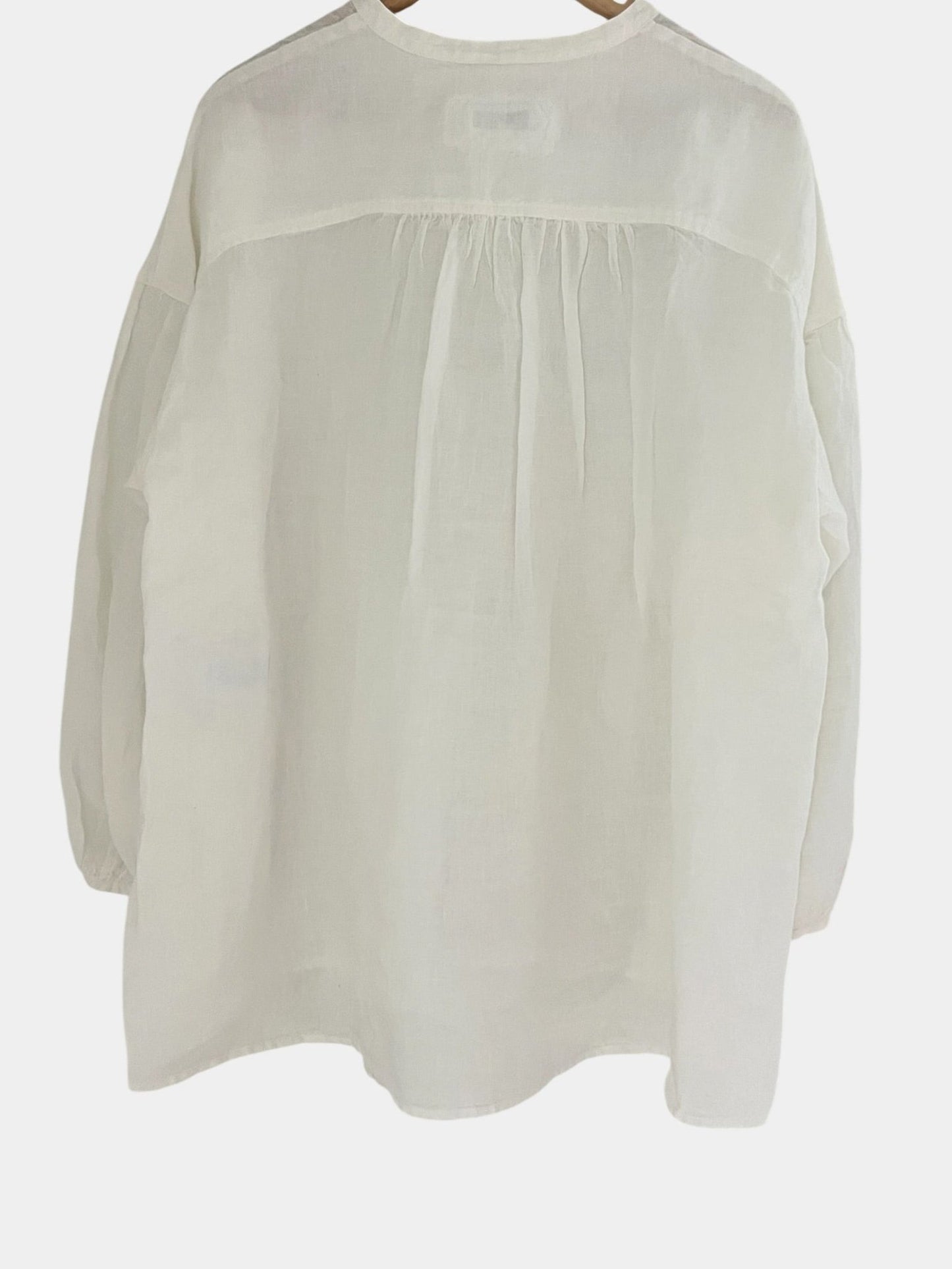 Preloved Clemente pellavapusero, valkoinen, L Siloa Secondhand – huollettu ja kuntotarkastettu