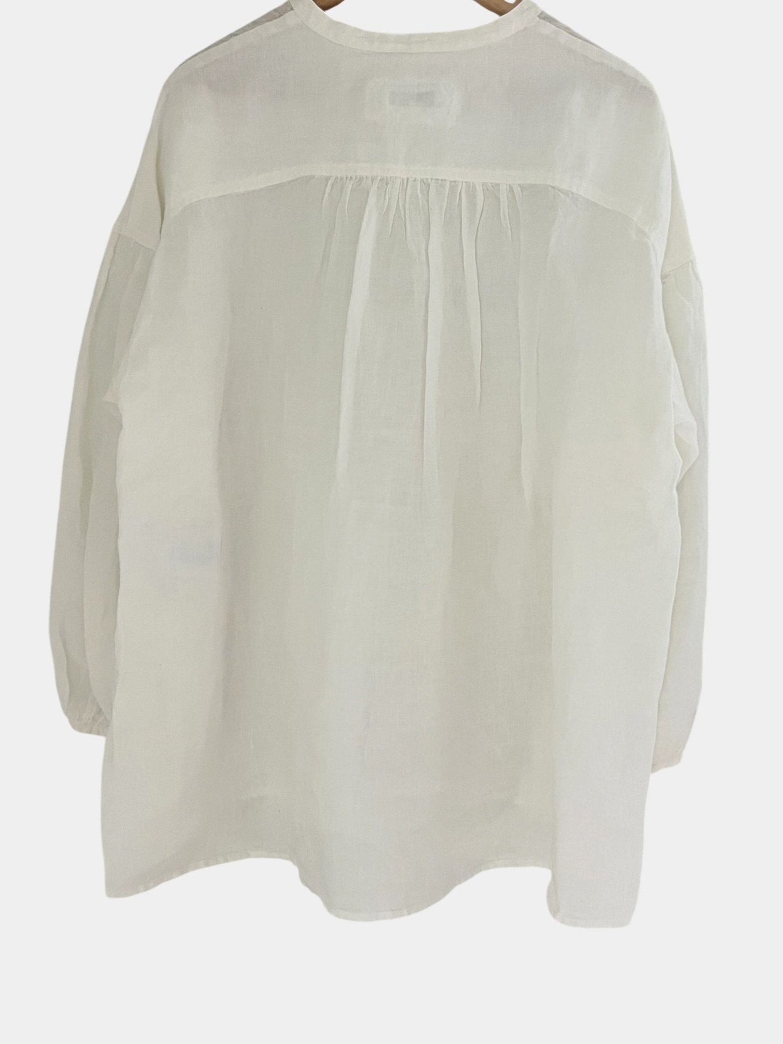 Preloved Clemente pellavapusero, valkoinen, L Siloa Secondhand – huollettu ja kuntotarkastettu