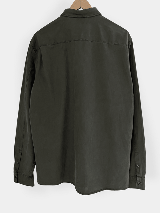 Preloved COS puuvilla/lyocell paita, tummanvihreä, L Siloa Secondhand – huollettu ja kuntotarkastettu