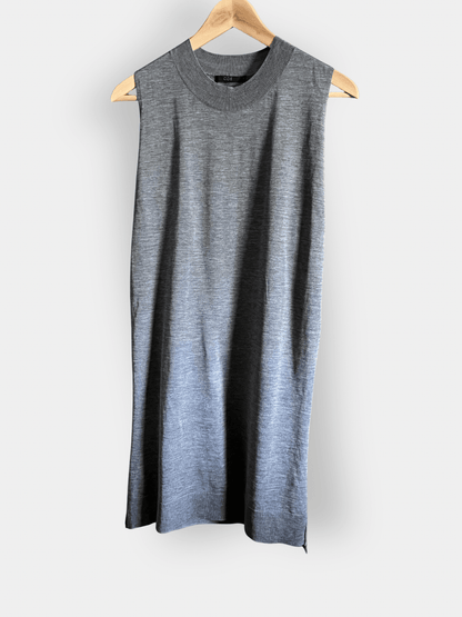 Preloved COS puuvilla/silkki liivi, harmaa, koko S Siloa Secondhand – huollettu ja kuntotarkastettu