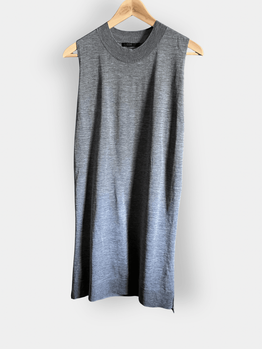 Preloved COS puuvilla/silkki liivi, harmaa, koko S Siloa Secondhand – huollettu ja kuntotarkastettu