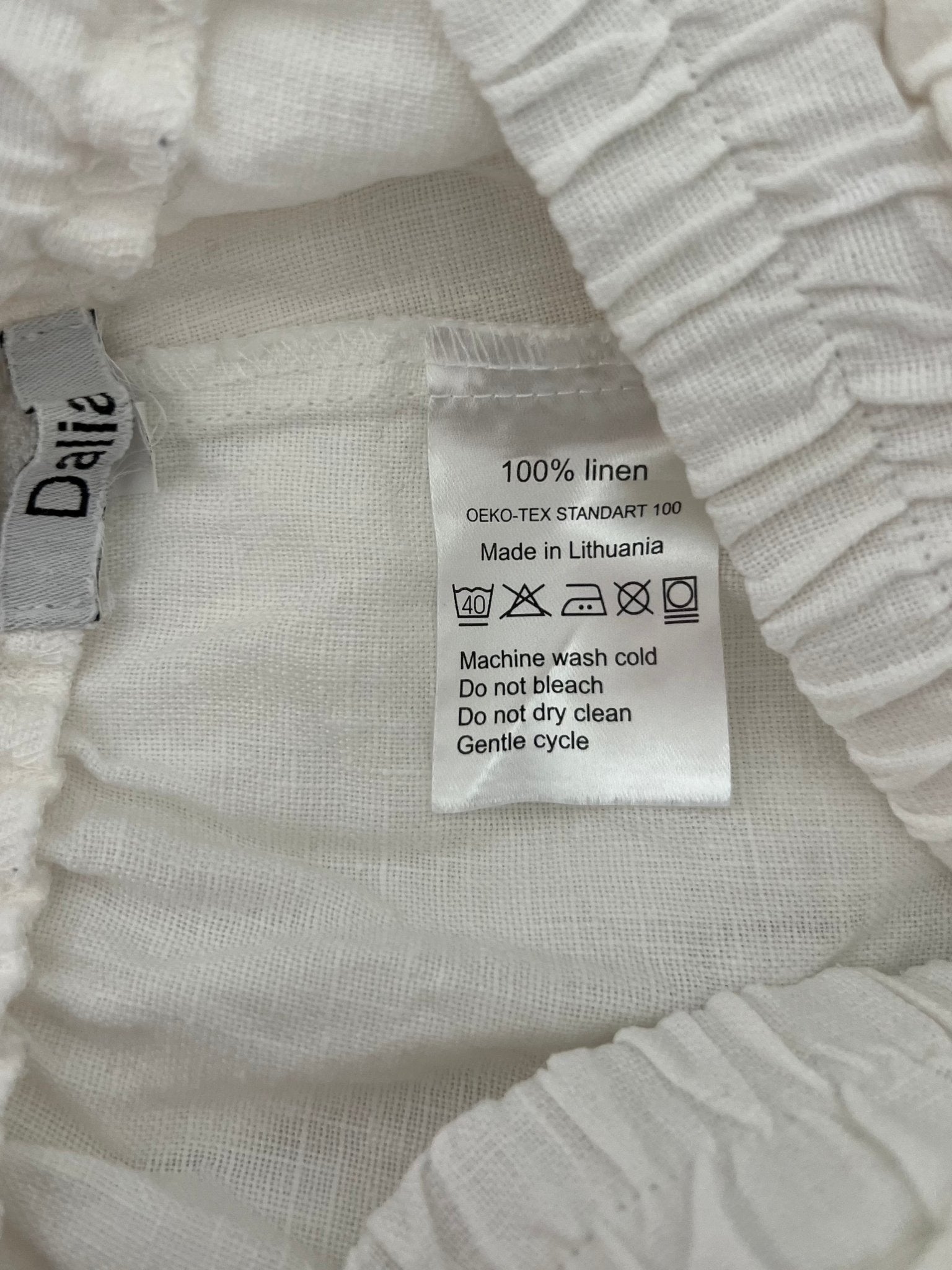 Preloved Dalia pellavahousut, valkoinen, S Siloa Secondhand – huollettu ja kuntotarkastettu