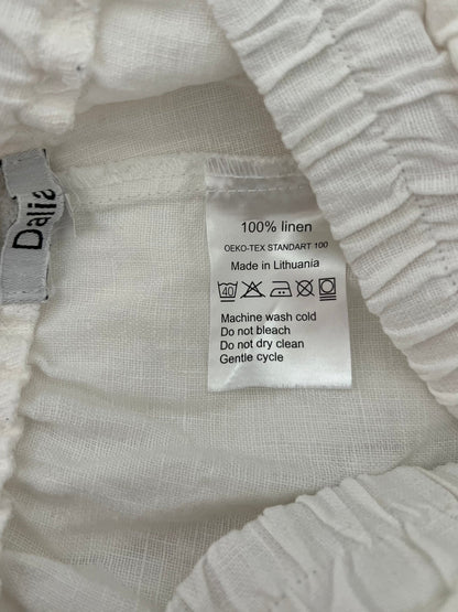 Preloved Dalia pellavahousut, valkoinen, S Siloa Secondhand – huollettu ja kuntotarkastettu