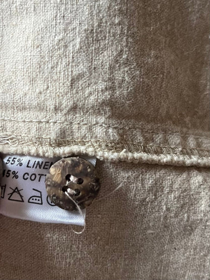 Preloved Divino, 55 % pellava - 45 % puuvilla mekko, beige, koko S Siloa Secondhand – huollettu ja kuntotarkastettu
