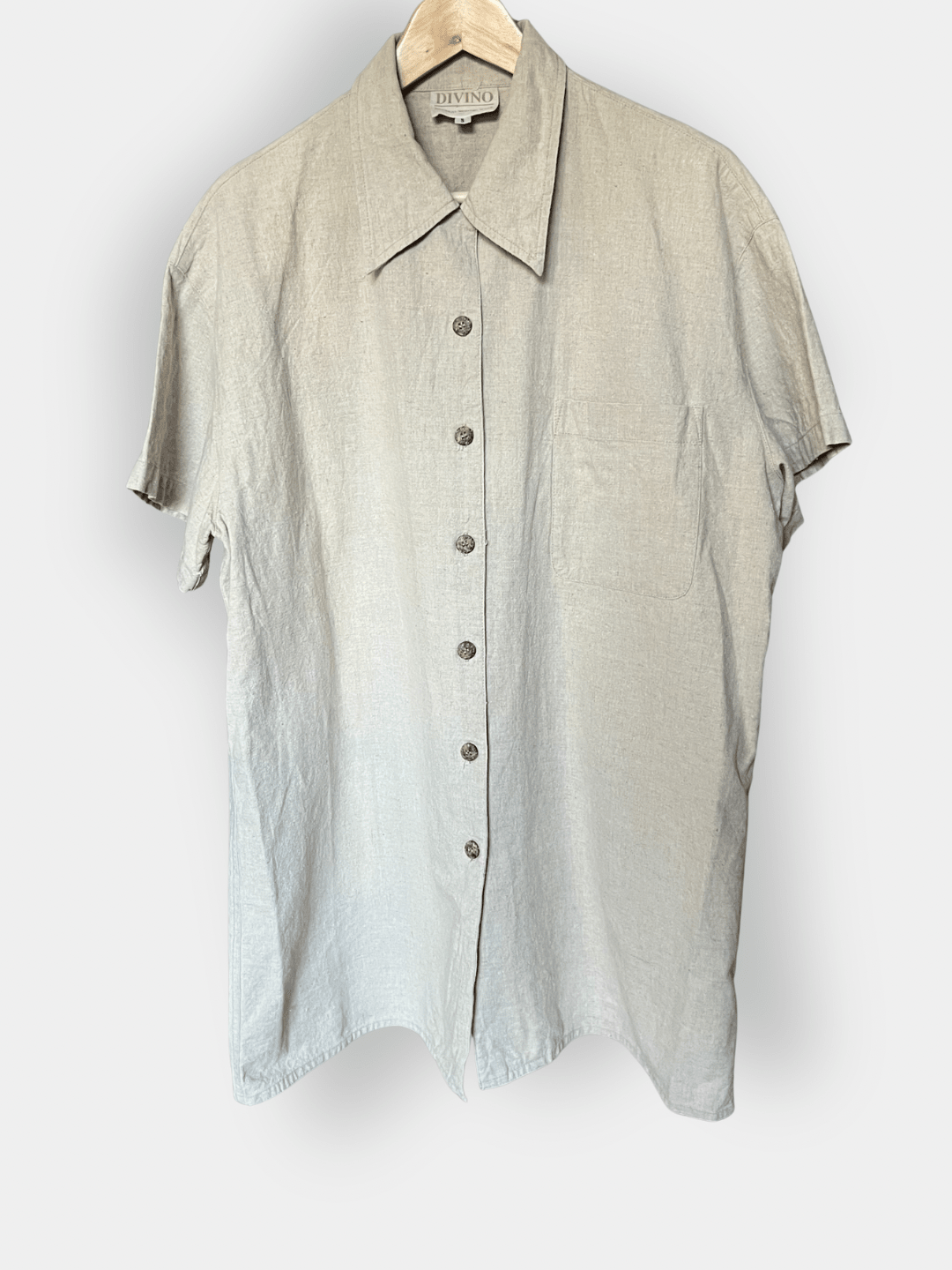 Preloved Divino pellava - puuvilla mekko, beige, koko S Siloa Secondhand – huollettu ja kuntotarkastettu