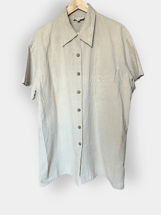 Preloved Divino pellava - puuvilla mekko, beige, koko S Siloa Secondhand – huollettu ja kuntotarkastettu