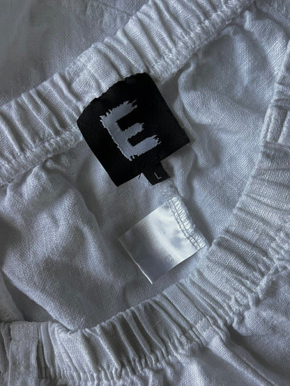 Preloved E Avantgarde pellavacaprit, valkoinen, L Siloa Secondhand – huollettu ja kuntotarkastettu