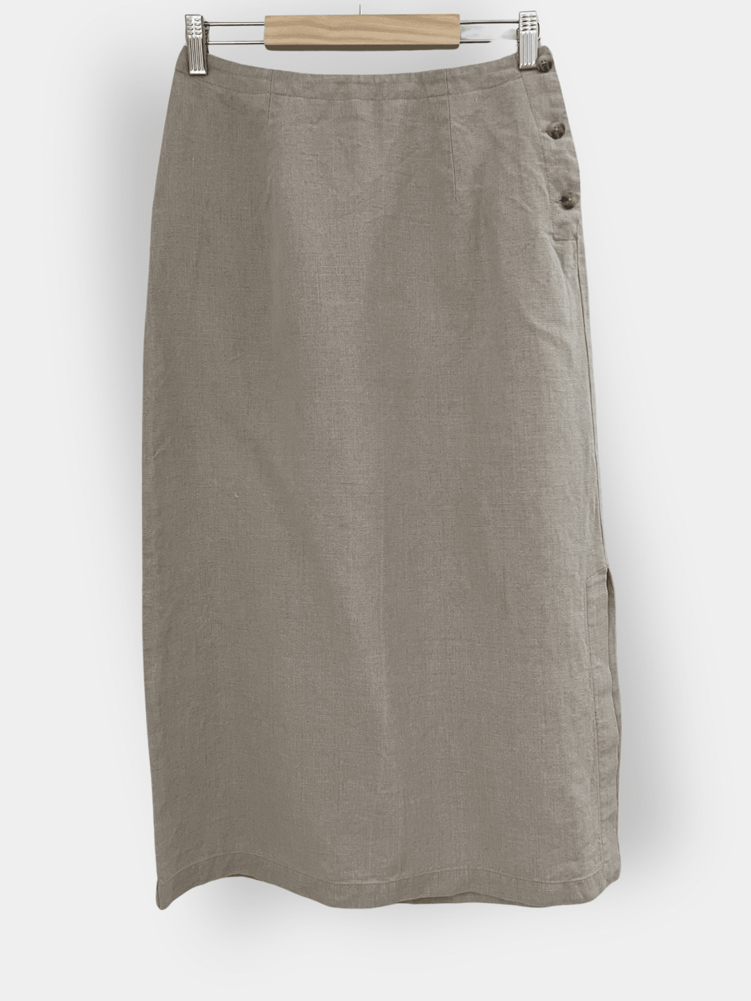 Preloved Eddie Bauer pellavahame, beige, S Siloa Secondhand – huollettu ja kuntotarkastettu