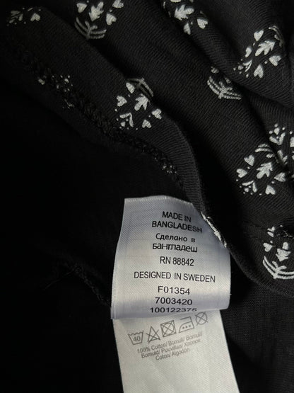 Preloved Ellos puuvillapusero, musta/valkoinen, M Siloa Secondhand – huollettu ja kuntotarkastettu