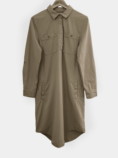 Preloved ESPRIT puuvillamekko, beige, S Siloa Secondhand – huollettu ja kuntotarkastettu