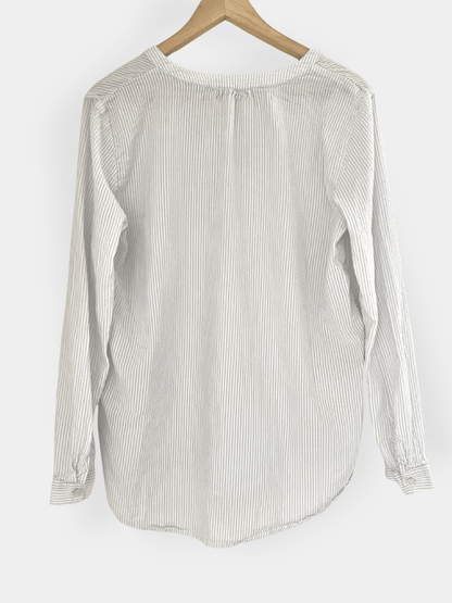Preloved Esprit puuvillapusero, valkoinen/lila, L Siloa Secondhand – huollettu ja kuntotarkastettu
