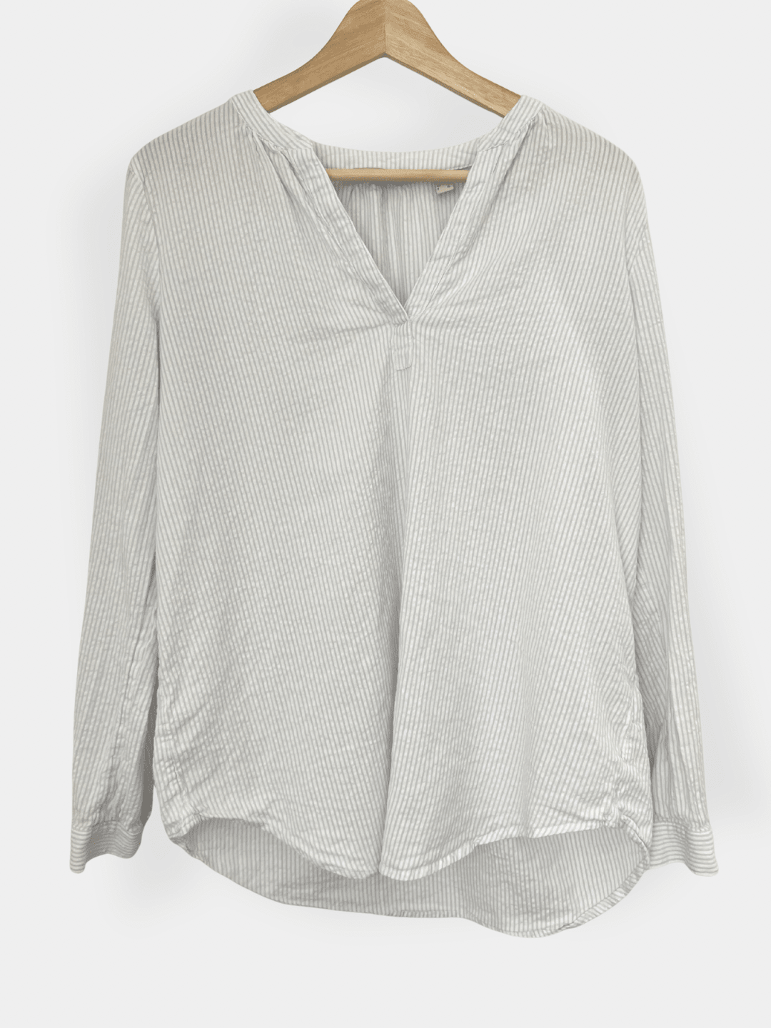 Preloved Esprit puuvillapusero, valkoinen/lila, L Siloa Secondhand – huollettu ja kuntotarkastettu