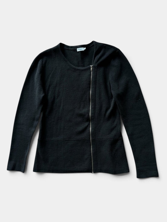 Preloved Filippa K merino-puuvilla neuletakki, musta, S Siloa Secondhand – huollettu ja kuntotarkastettu