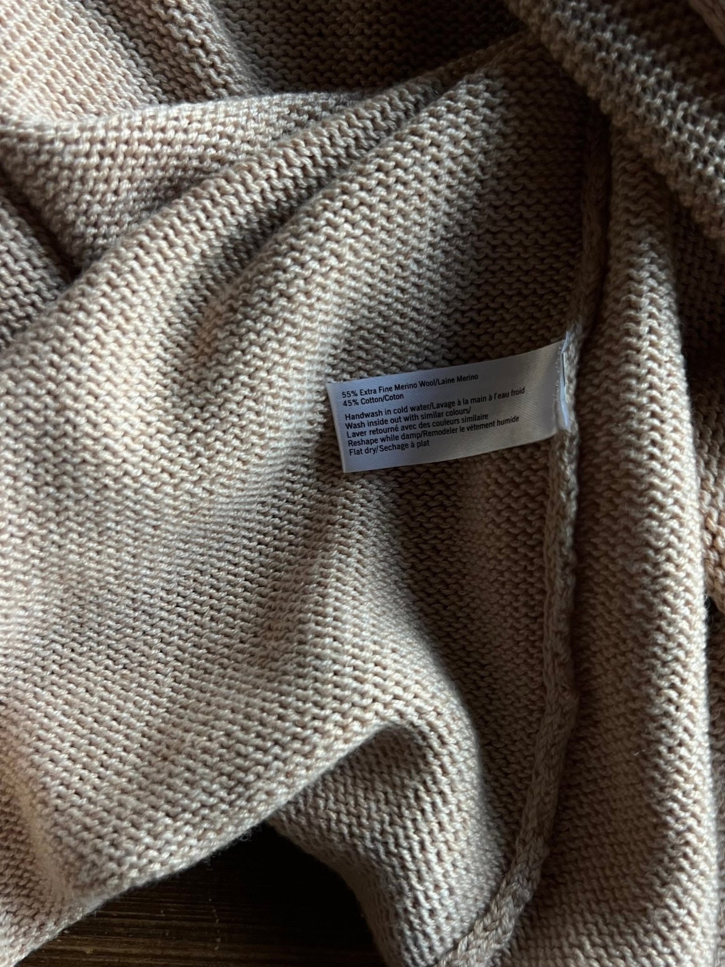 Preloved Filippa K merino-puuvillaneule, beige, XS Siloa Secondhand – huollettu ja kuntotarkastettu