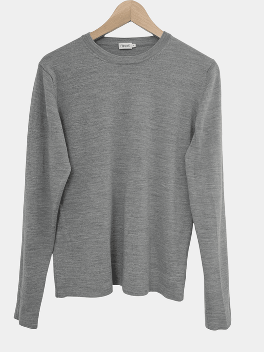 Preloved Filippa K merinovilla neulepusero, harmaa, M Siloa Secondhand – huollettu ja kuntotarkastettu