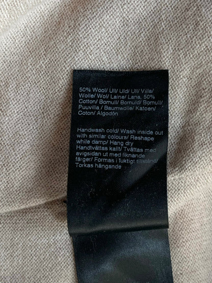 Preloved Filippa K neule puuvillaa/villaa, beige, XL Siloa Secondhand – huollettu ja kuntotarkastettu