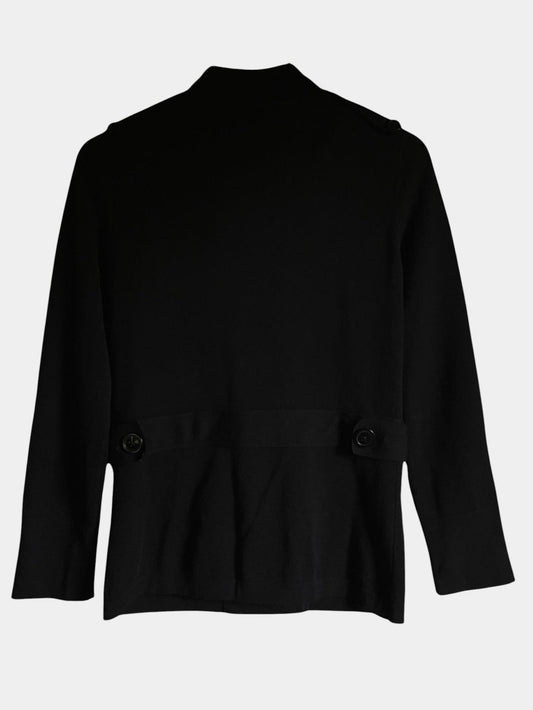 Preloved Filippa K neuletakki 100% merinovillaa, musta, M Siloa Secondhand – huollettu ja kuntotarkastettu