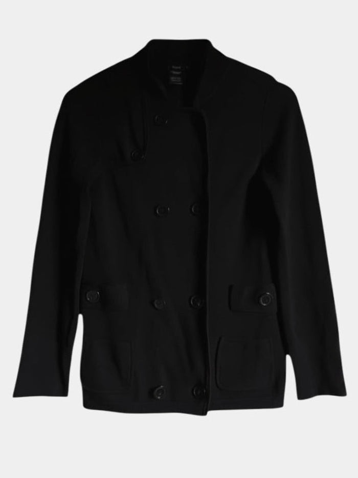 Preloved Filippa K neuletakki 100% merinovillaa, musta, M Siloa Secondhand – huollettu ja kuntotarkastettu