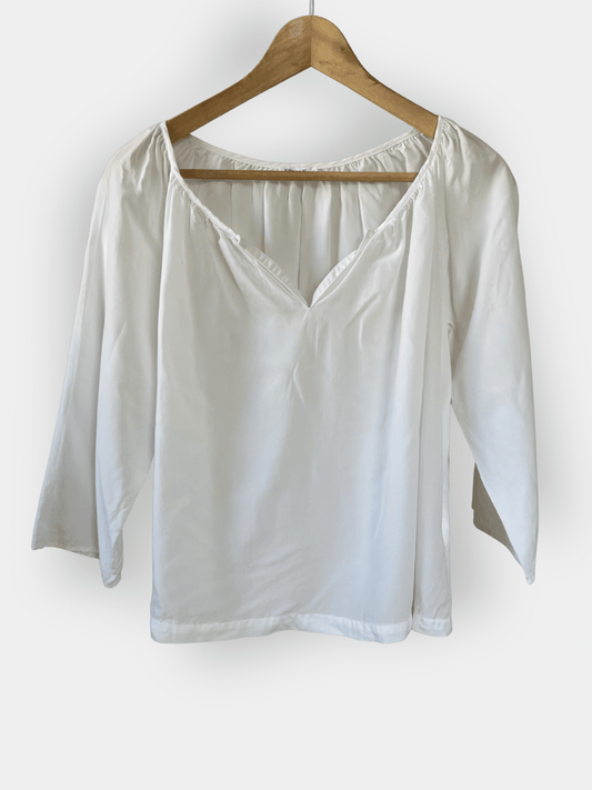 Preloved Filippa K pusero, valkoinen, S Siloa Secondhand – huollettu ja kuntotarkastettu