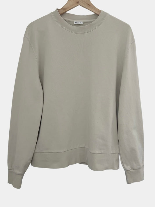 Preloved Filippa K puuvilla collegepusero, beige, S Siloa Secondhand – huollettu ja kuntotarkastettu