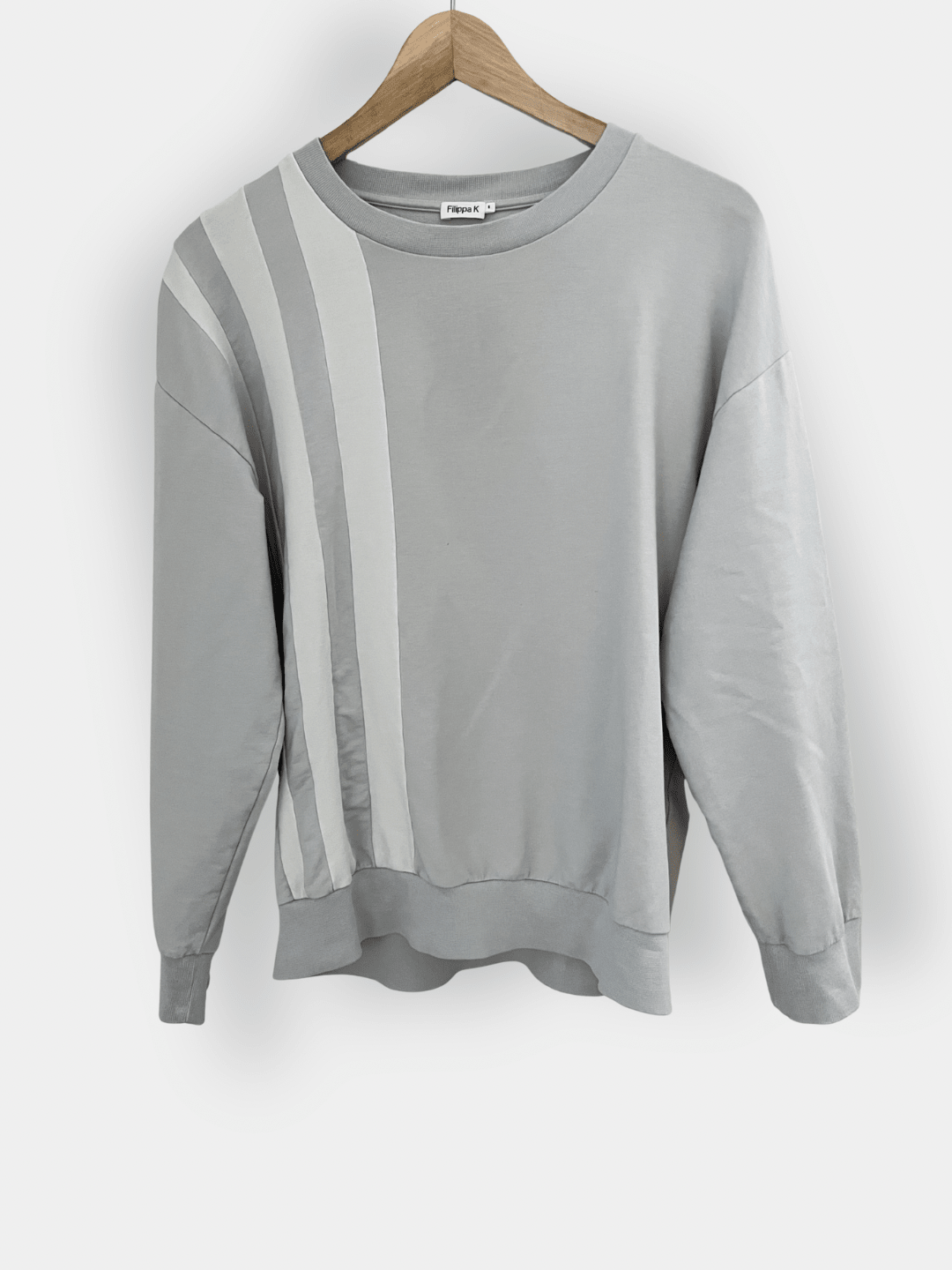 Preloved Filippa K puuvilla/lyocell collegepusero, harmaa, S Siloa Secondhand – huollettu ja kuntotarkastettu
