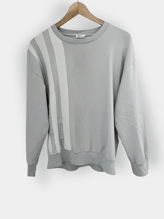 Preloved Filippa K puuvilla/lyocell collegepusero, harmaa, S Siloa Secondhand – huollettu ja kuntotarkastettu