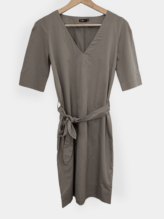 Preloved Filippa K puuvillamekko, harmaaruskea, S Siloa Secondhand – huollettu ja kuntotarkastettu
