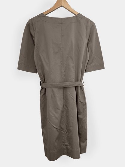 Preloved Filippa K puuvillamekko, harmaaruskea, S Siloa Secondhand – huollettu ja kuntotarkastettu