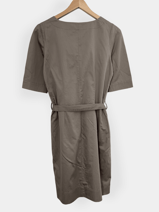 Preloved Filippa K puuvillamekko, harmaaruskea, S Siloa Secondhand – huollettu ja kuntotarkastettu