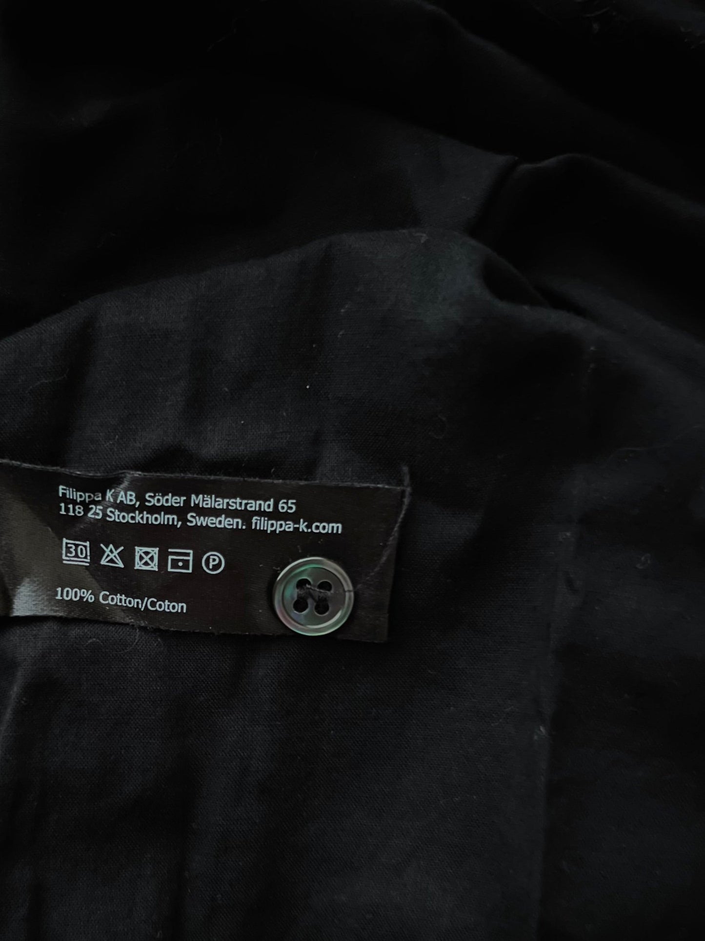 Preloved Filippa K puuvillamekko, musta, M Siloa Secondhand – huollettu ja kuntotarkastettu