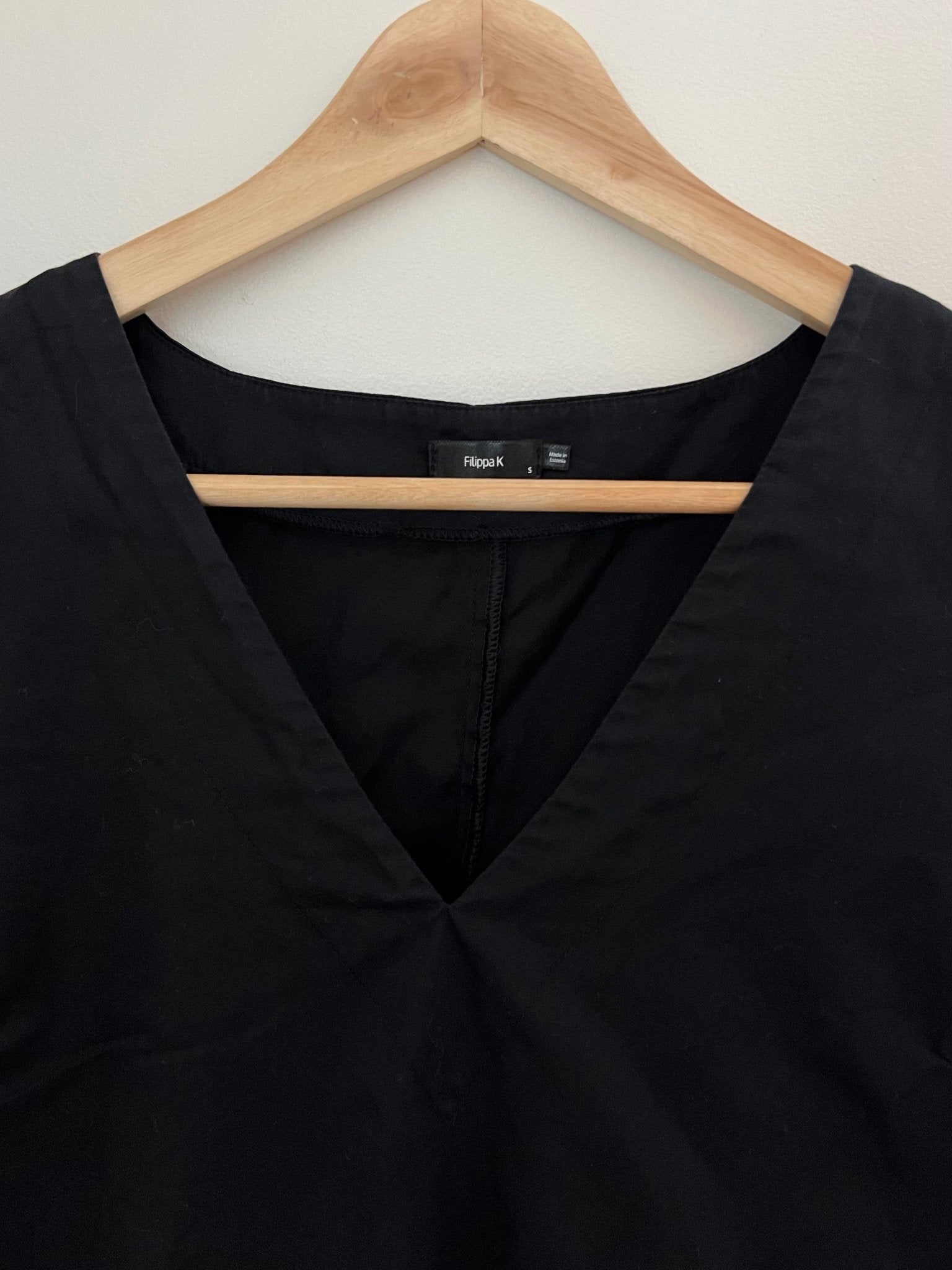 Preloved Filippa K puuvillamekko, musta, S Siloa Secondhand – huollettu ja kuntotarkastettu