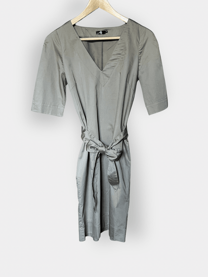 Preloved Filippa K puuvillamekko, ruskea/harmaa, koko S Siloa Secondhand – huollettu ja kuntotarkastettu