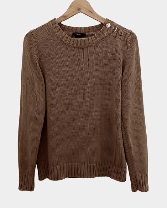 Preloved Filippa K puuvillaneule, beige, L Siloa Secondhand – huollettu ja kuntotarkastettu