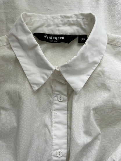 Preloved Finlayson puuvillapaita, luonnonvalkoinen, S Siloa Secondhand – huollettu ja kuntotarkastettu