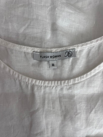 Preloved Flash woman pellava t - paita, valkoinen, M Siloa Secondhand – huollettu ja kuntotarkastettu